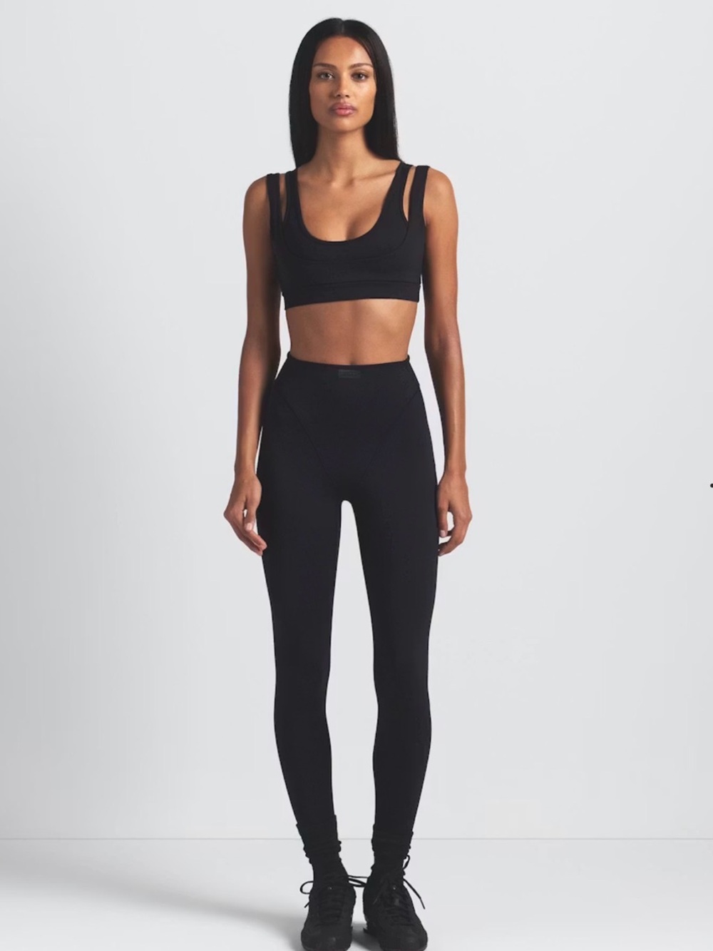 SKIMS Black High-Rise V-Line Leggings